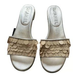 Chanel sequin sandals
